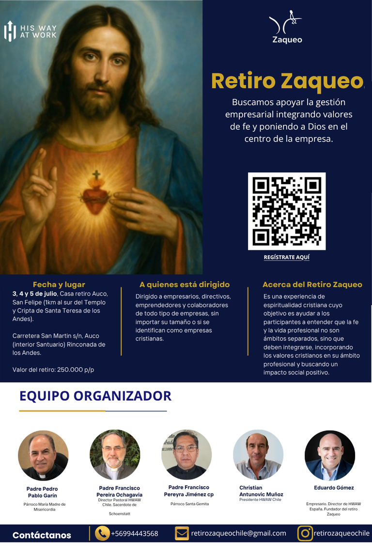 Afiche del Retiro Zaqueo Chile 2026