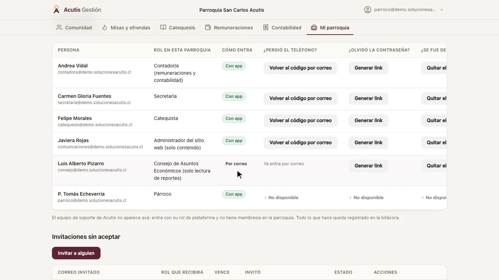 Fila del equipo que ahora dice «Por correo · Ya entra por correo»